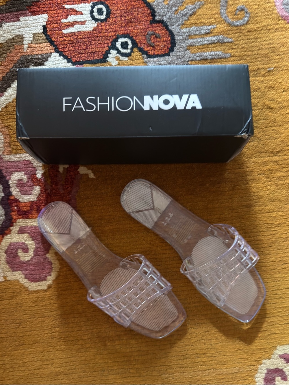 Fashionnova Clear Slide Sandals - Size 9